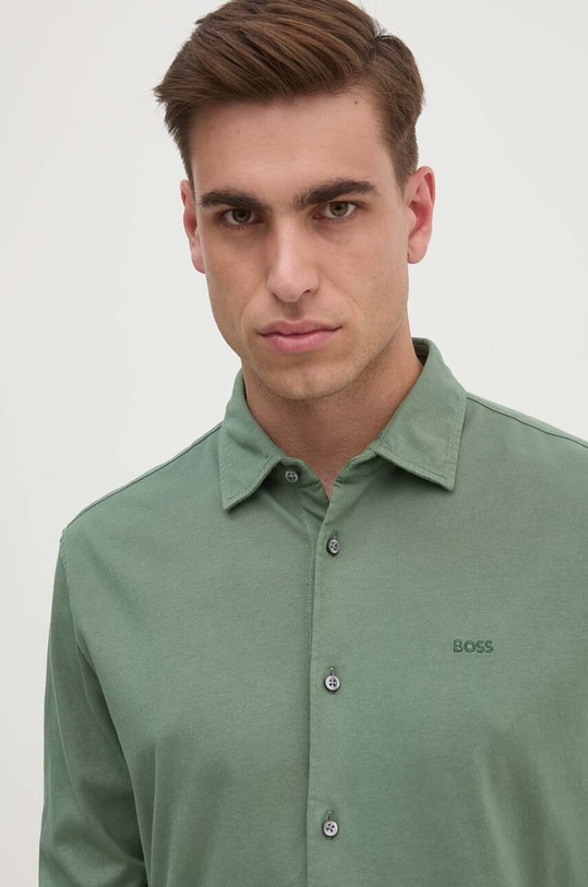 Bavlněná košile Boss Orange 50519746 zelená