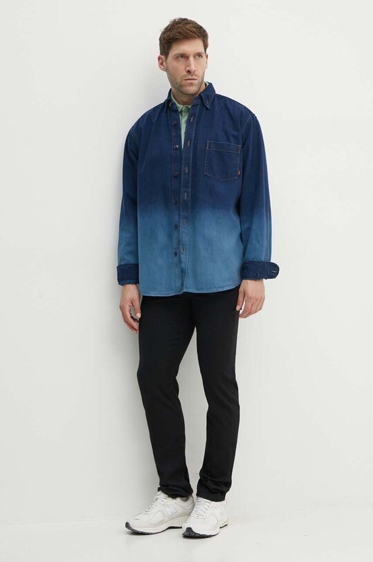 Одяг Джинсова сорочка Boss Orange 50520967 темно-синій