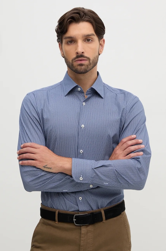 BOSS camasa lung bleumarin 50519830