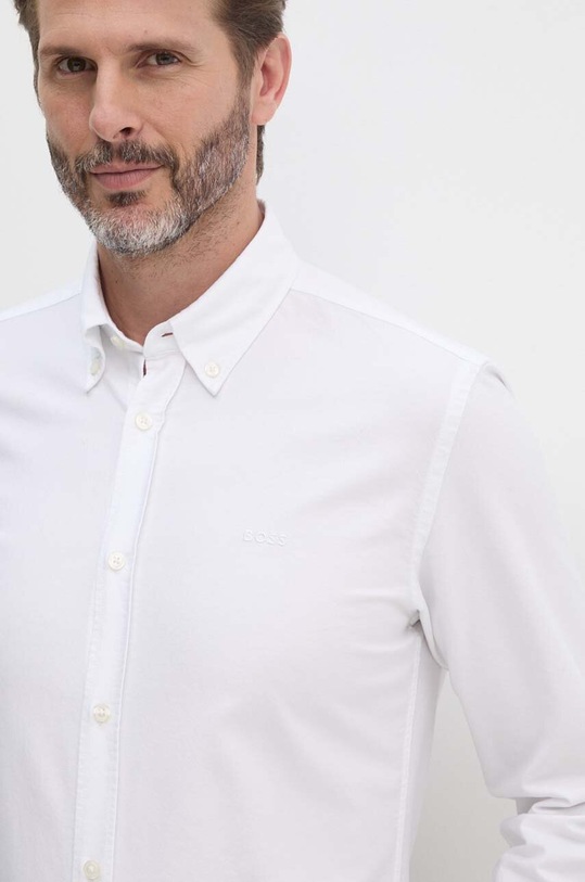 Bavlnená košeľa BOSS 50520265 biela