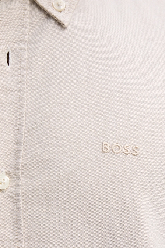 Βαμβακερό πουκάμισο BOSS 50520265 μπεζ