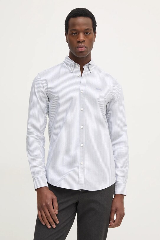 Pamučna košulja BOSS casual bijela 50520275