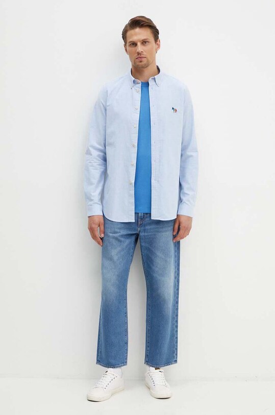 Oblečenie Bavlnená košeľa PS Paul Smith M2R.599R.N21846 modrá