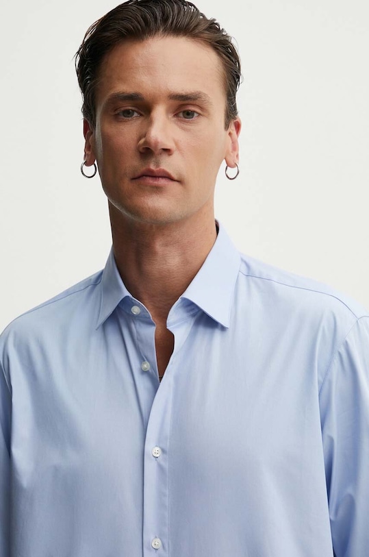 Хлопковая рубашка HUGO голубой 50519812