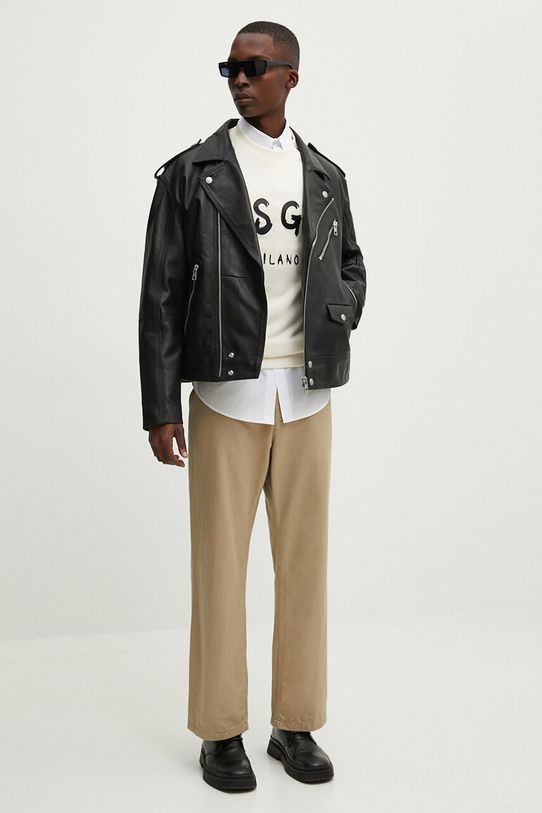 Bavlnená košeľa MSGM 3740ME02.247505 biela AW24