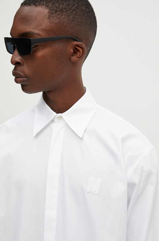 Хлопковая рубашка MSGM 3740ME02.247505 белый
