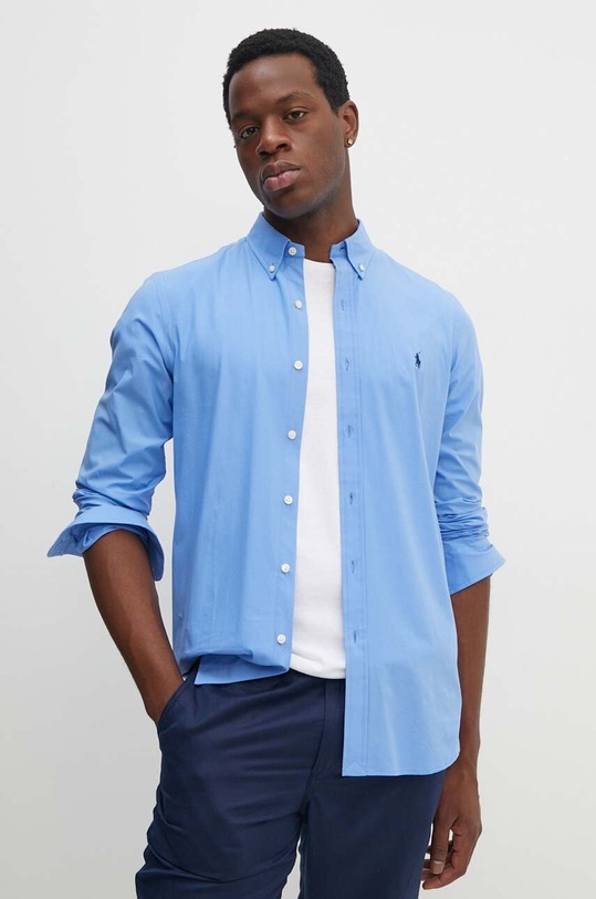 Πουκάμισο Polo Ralph Lauren slim μπλε 710929348