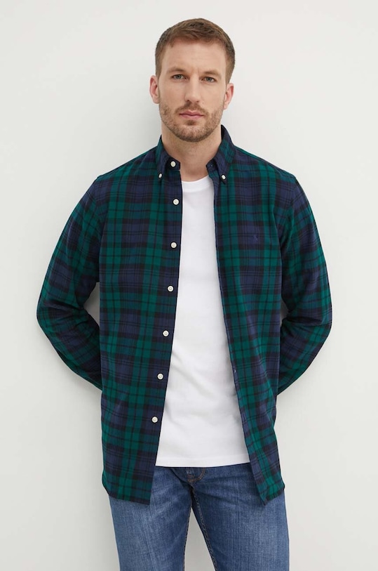 Bavlnená košeľa Polo Ralph Lauren regular tmavomodrá 710942745