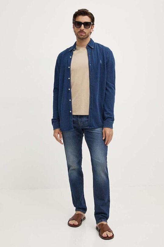Polo Ralph Lauren camasa din bumbac 710942864 bleumarin AW24