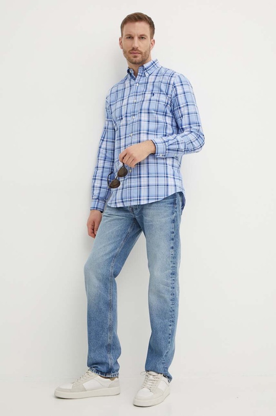 Polo Ralph Lauren koszula 710944617 niebieski AW24
