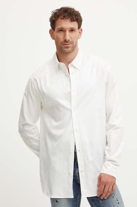 Хлопковая рубашка Armani Exchange casual белый 6DZCL1.ZN5XZ