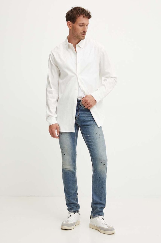 Odzież Armani Exchange koszula bawełniana 6DZCL1.ZN5XZ biały