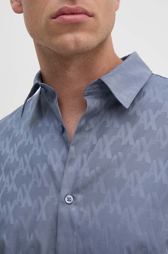 Bavlnená košeľa Armani Exchange 6DZCL1.ZN5XZ modrá AW24