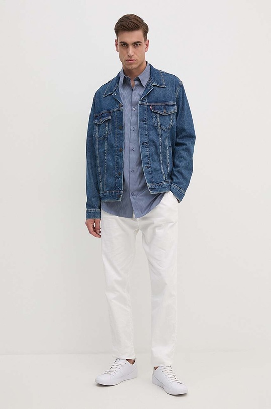 Oblečenie Bavlnená košeľa Armani Exchange 6DZCL1.ZN5XZ modrá