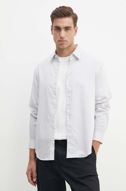 Armani Exchange koszula bawełniana wzorzyste biały 6DZCL5.ZN5FZ