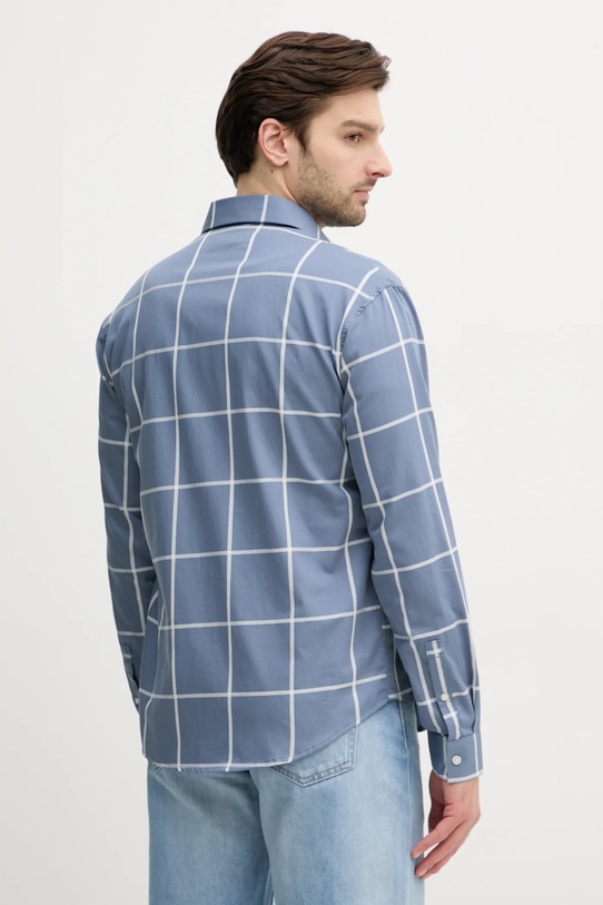 Îmbrăcăminte Armani Exchange camasa din bumbac 6DZCL5.ZN5FZ albastru