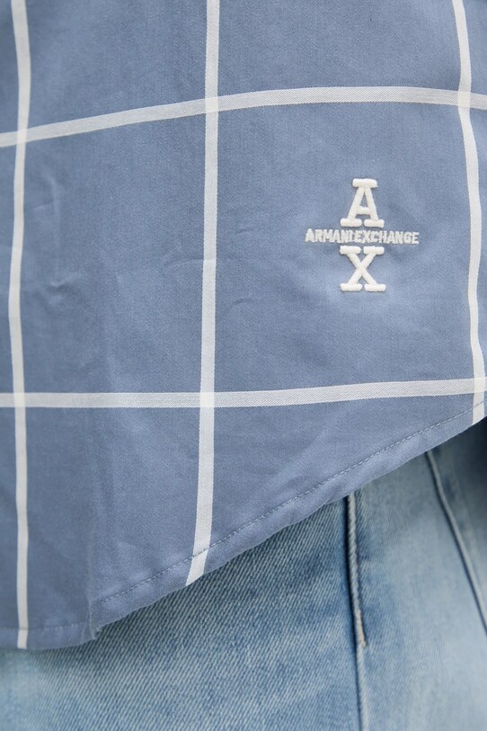 Armani Exchange camasa din bumbac 6DZCL5.ZN5FZ albastru