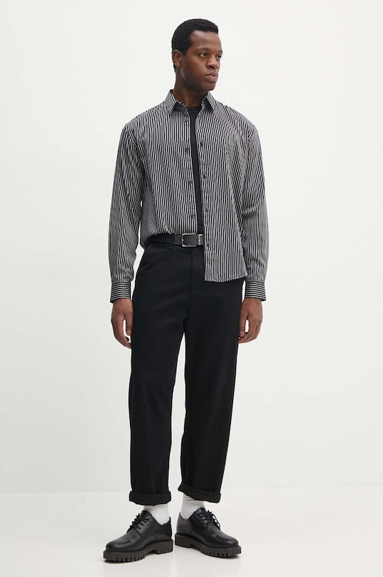 Хлопковая рубашка Armani Exchange 6DZCL5.ZN5FZ чёрный AW24