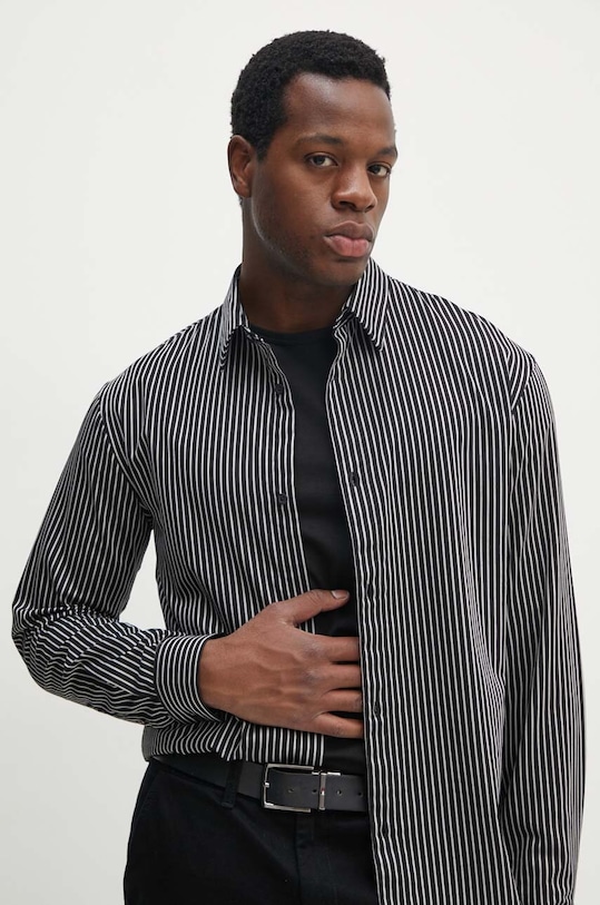 Хлопковая рубашка Armani Exchange чёрный 6DZCL5.ZN5FZ