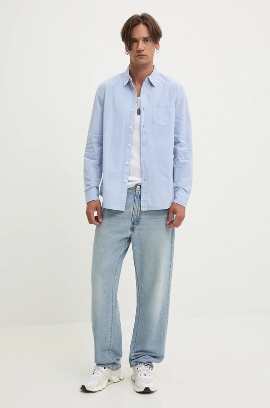 Oblečenie Bavlnená košeľa Guess Jeans M4YH35.WGCF1 modrá