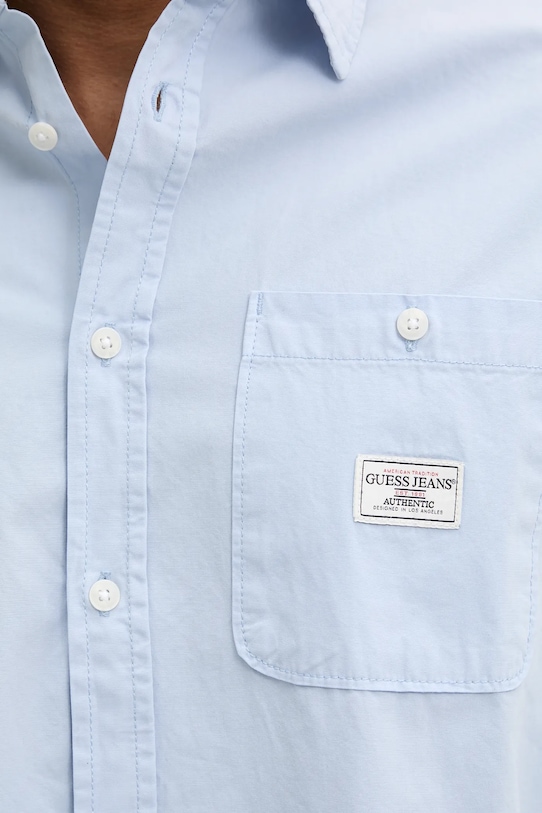 Bombažna srajca Guess Jeans M4YH37.WGCF1 modra
