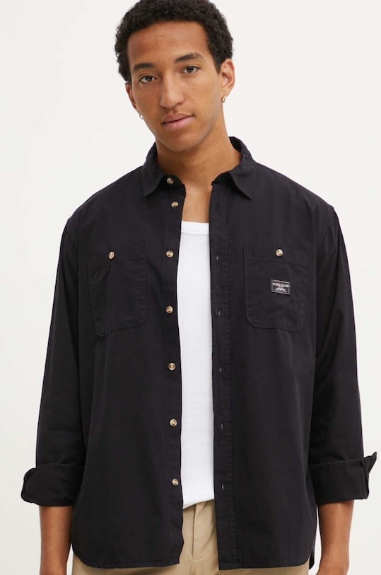 Бавовняна сорочка Guess Jeans чорний M4YH37.WGCF1