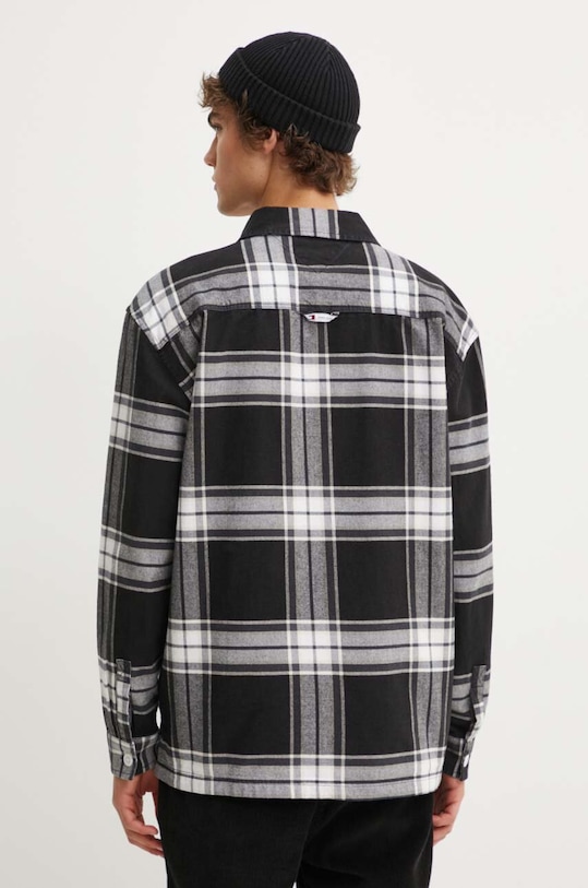 Tommy Jeans camasa din bumbac negru DM0DM19518