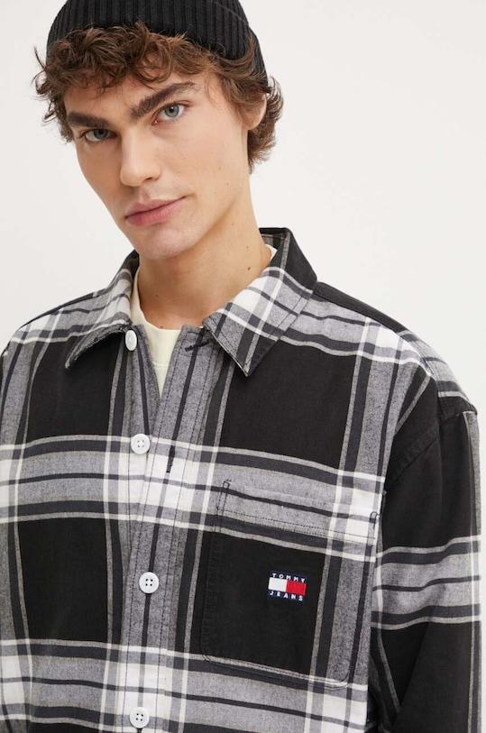 Tommy Jeans camasa din bumbac DM0DM19518 negru