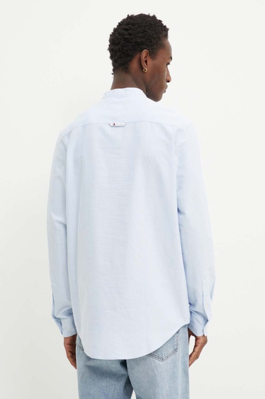 Îmbrăcăminte Tommy Jeans camasa din bumbac DM0DM19523 albastru