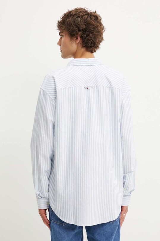 Tommy Jeans camasa din bumbac albastru DM0DM19526