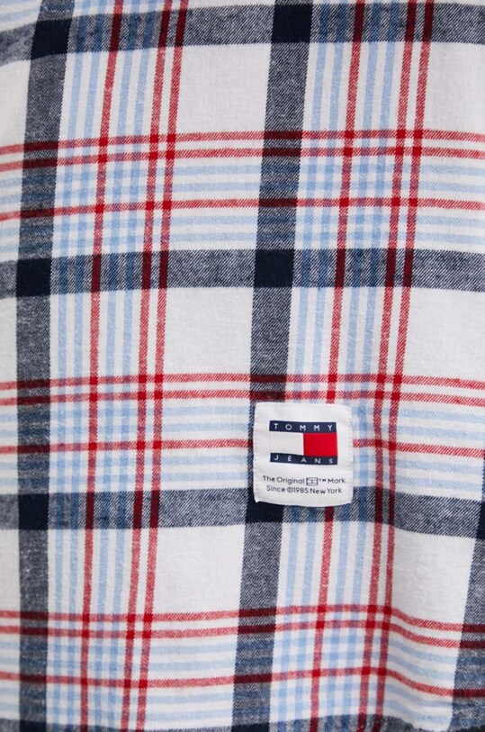 Tommy Jeans camasa din bumbac DM0DM19532 alb AW24