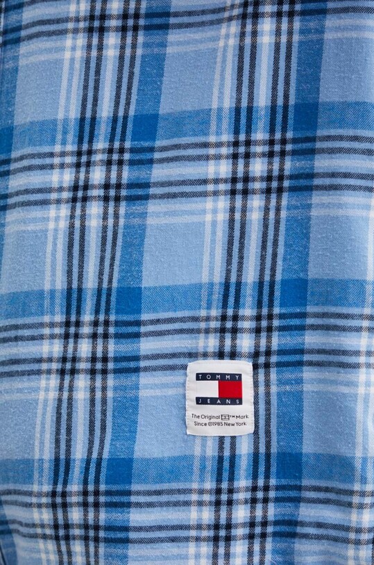 Хлопковая рубашка Tommy Jeans DM0DM19532 голубой AW24