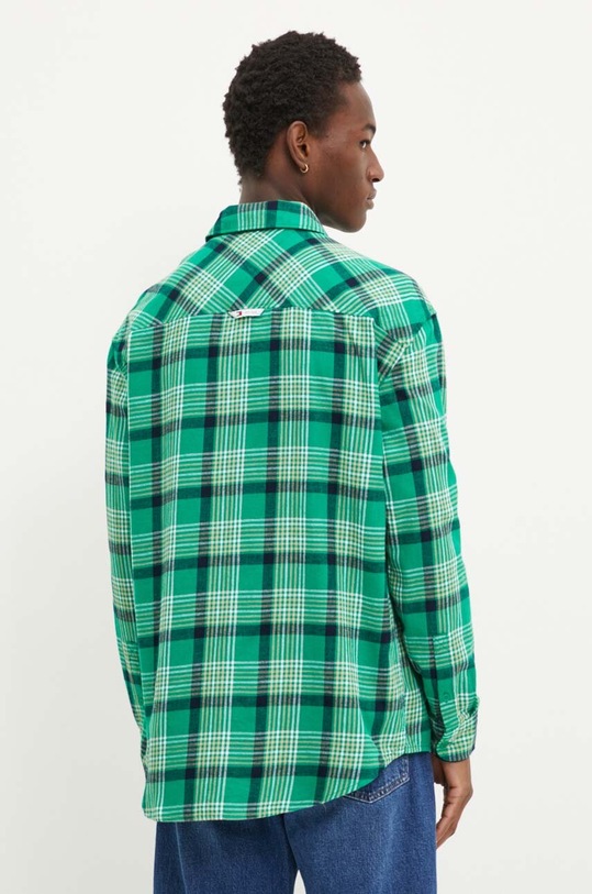 Tommy Jeans camasa din bumbac verde DM0DM19532