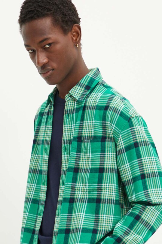Бавовняна сорочка Tommy Jeans DM0DM19532 зелений