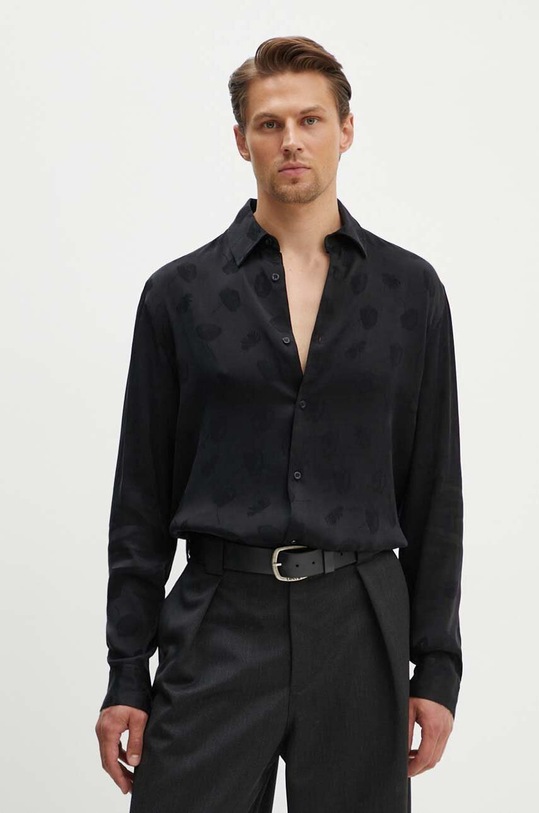 Košile Won Hundred hladký černá 3034.13042