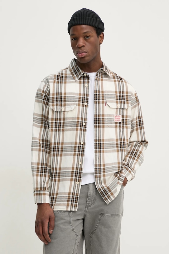 Levi's koszula bawełniana beżowy A5772