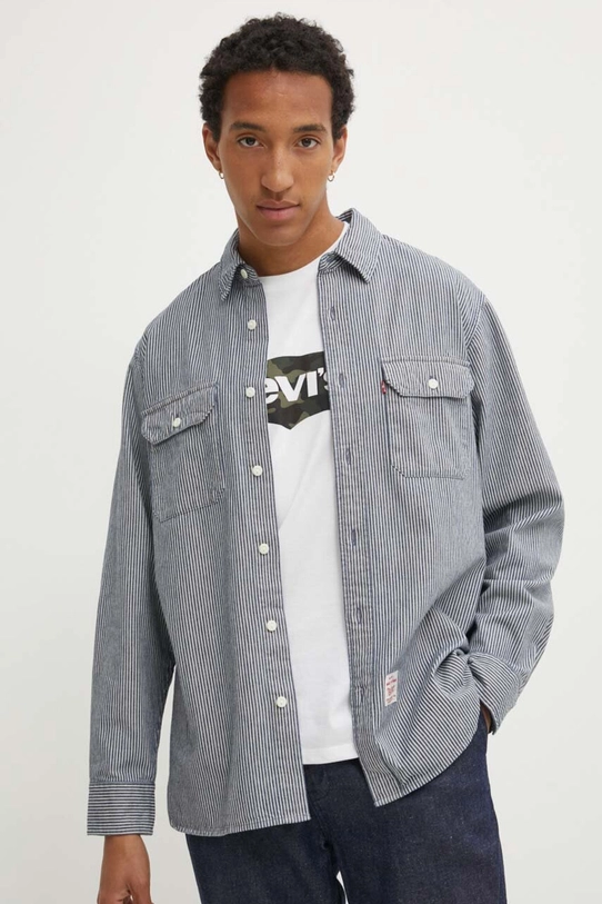 Pamučna košulja Levi's regular plava A5772