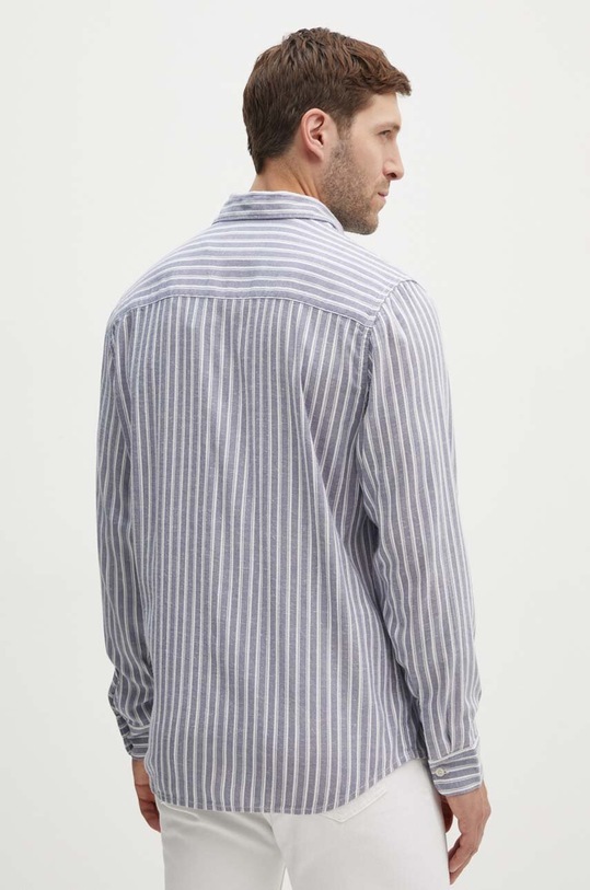 Pepe Jeans koszula z domieszką lnu MOSEY granatowy PM308568