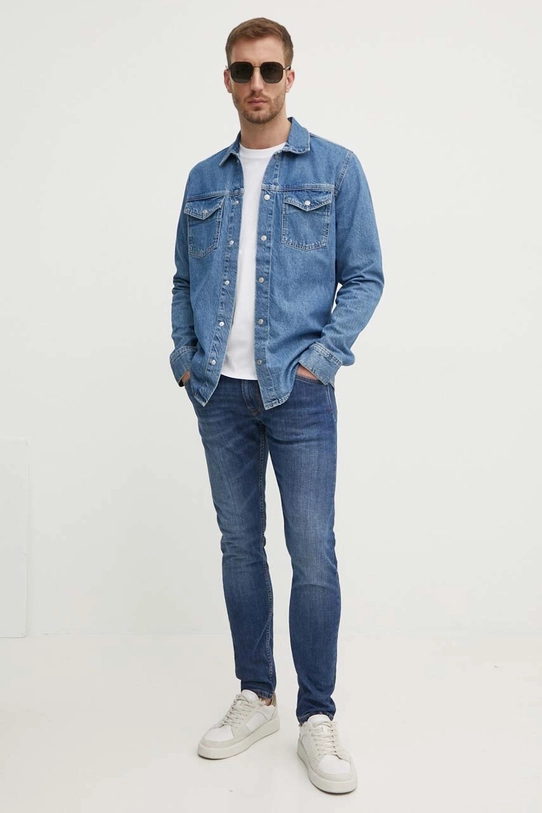 Дънкова риза Pepe Jeans REGULAR OVERSHIRT PM308584MS3 тъмносин AW24