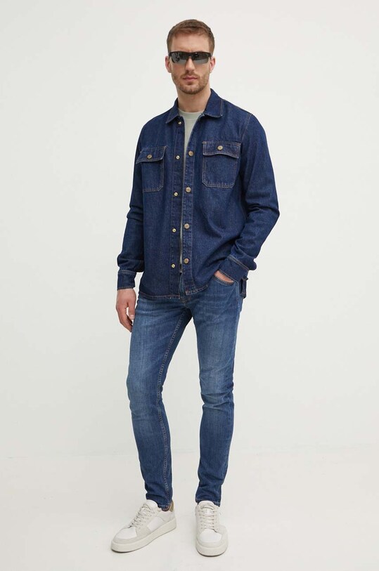 Джинсовая куртка Pepe Jeans RELAXED OVERSHIRT PM308585CU4 тёмно-синий AW24