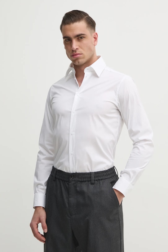 United Colors of Benetton camasa lung alb 5X3LUQ049