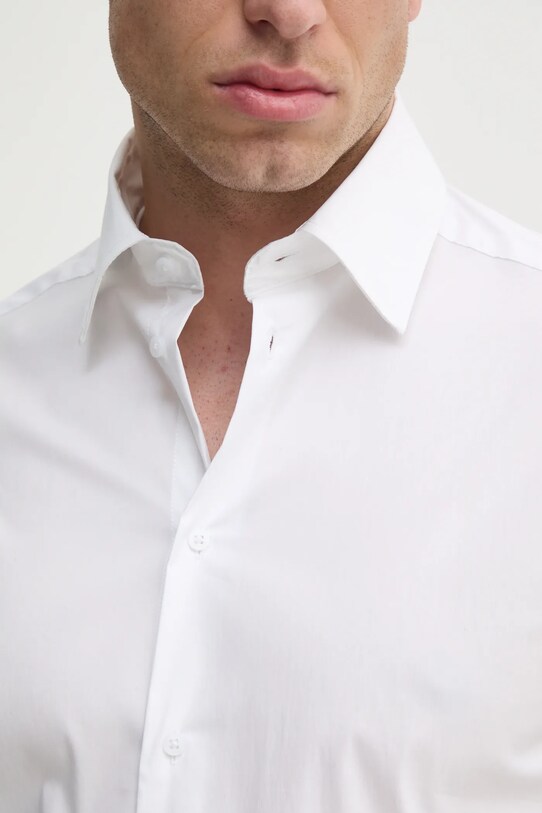 United Colors of Benetton camasa 5X3LUQ049 alb SS25