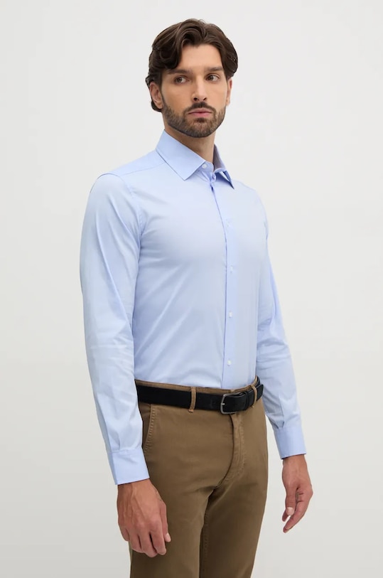 United Colors of Benetton camasa lung albastru 5X3LUQ049