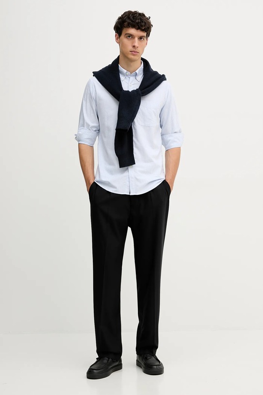 United Colors of Benetton koszula bawełniana 5FGBUQ04C niebieski AW25