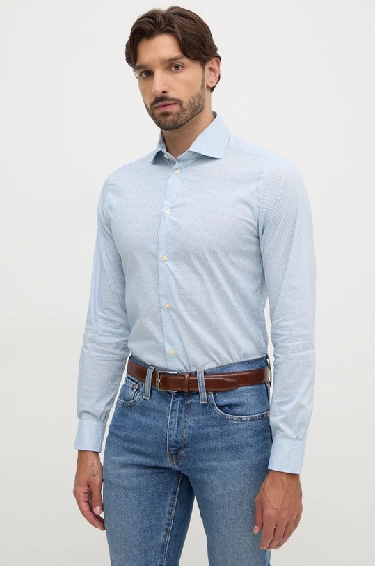 United Colors of Benetton koszula wzorzyste niebieski 5JUEUQ04D