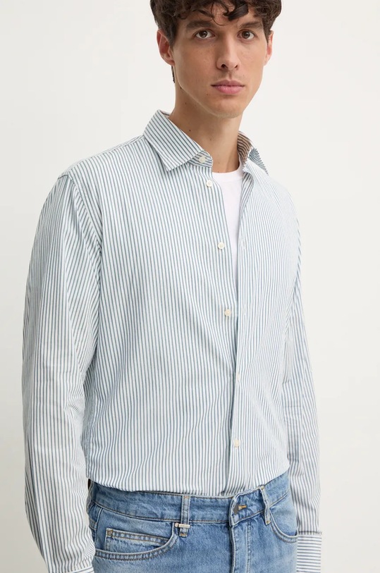 Хлопковая рубашка United Colors of Benetton 53ZDUQ04A белый