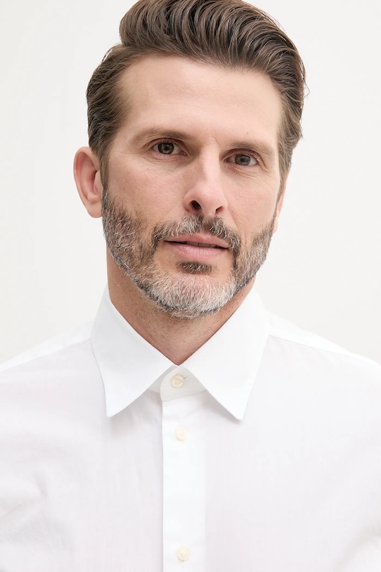 United Colors of Benetton koszula bawełniana biały 53ZDUQ04A