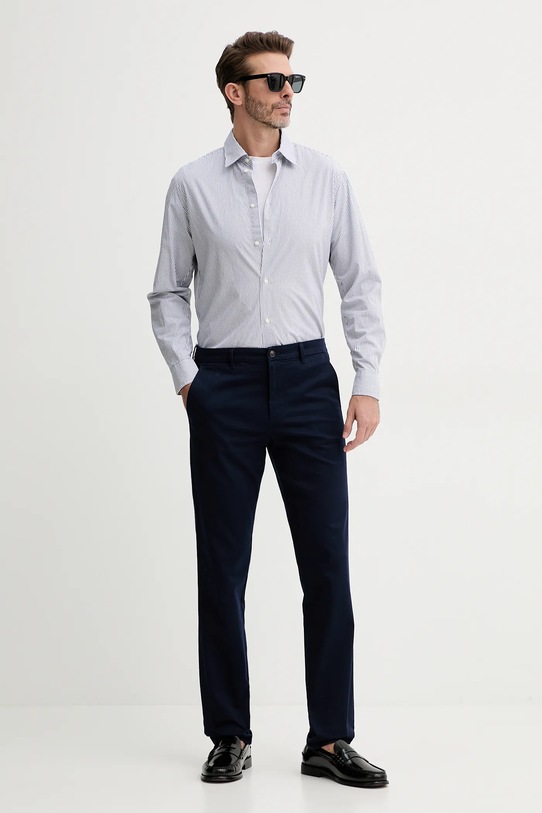 Βαμβακερό πουκάμισο United Colors of Benetton 53ZDUQ04A λευκό SS25