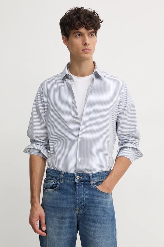 Памучна риза United Colors of Benetton стандартна бял 53ZDUQ04A