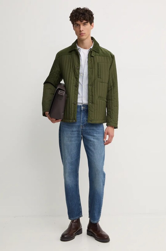 Памучна риза United Colors of Benetton 53ZDUQ04A бял SS25